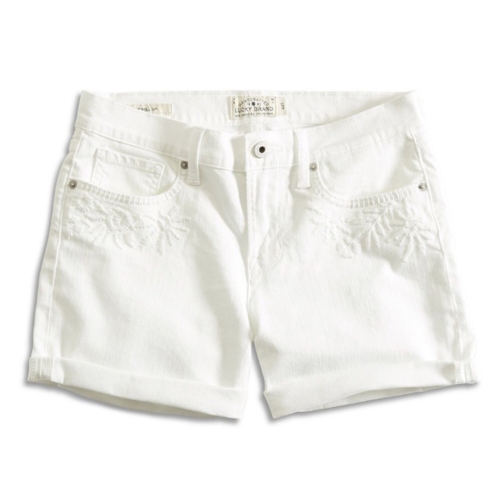 lucky brand roll up crafted emboidered shorts c3. - Picture 3 of 16